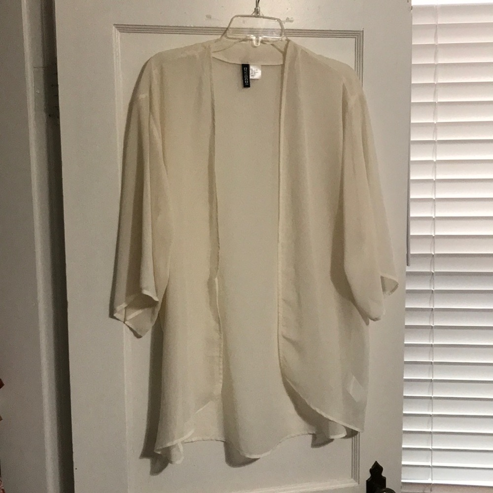 H&M Cream, Sheer Wrap/ Kimono